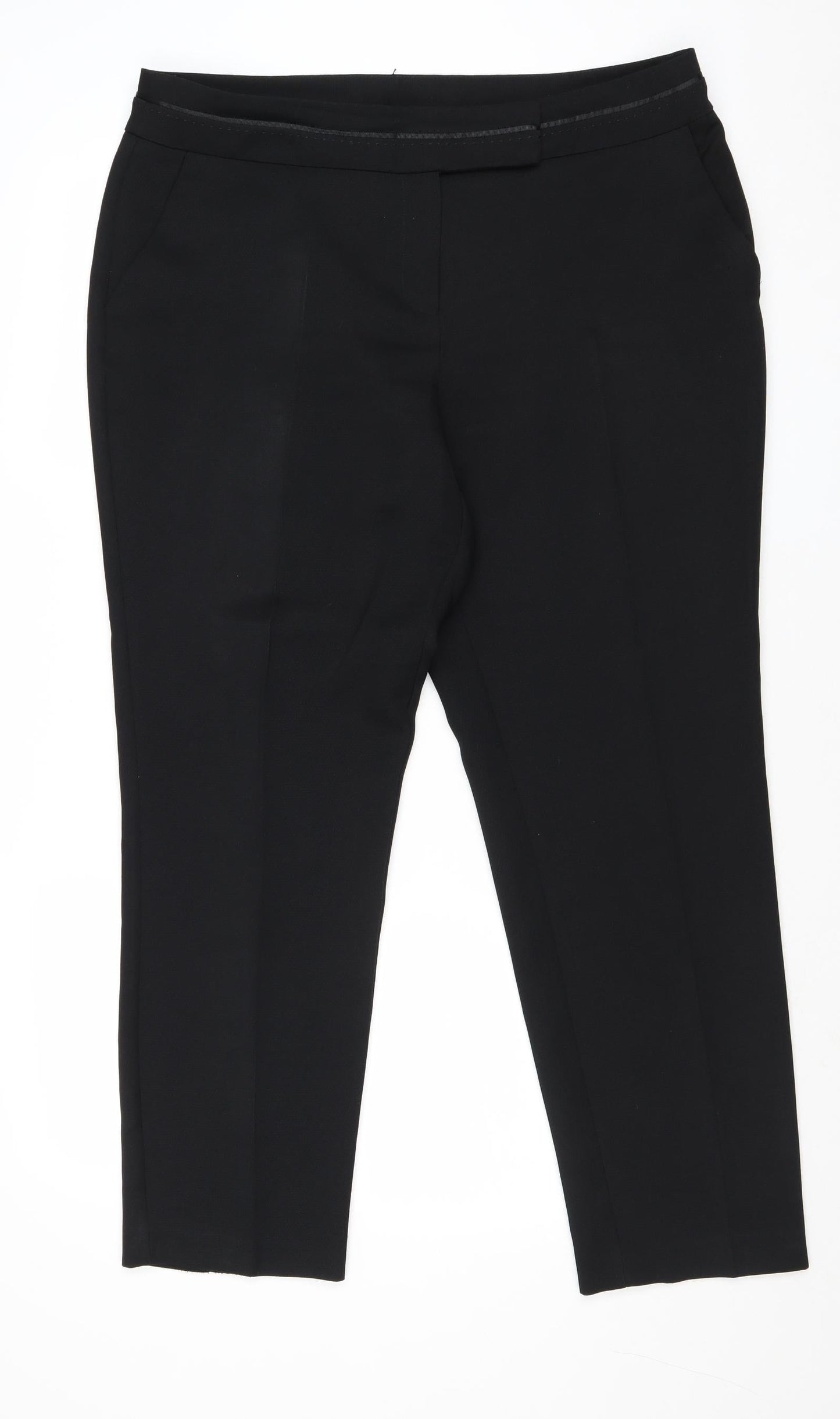 Womens UK Size 16 Very Regular Fit  Black Trousers