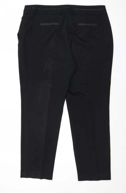 Womens UK Size 16 Very Regular Fit  Black Trousers