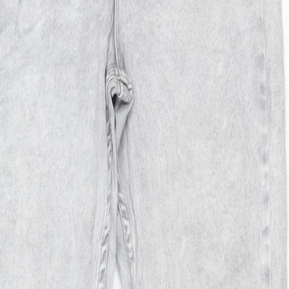 New Look Womens Grey Cotton Skinny Jeans Size 12 Regular Zip