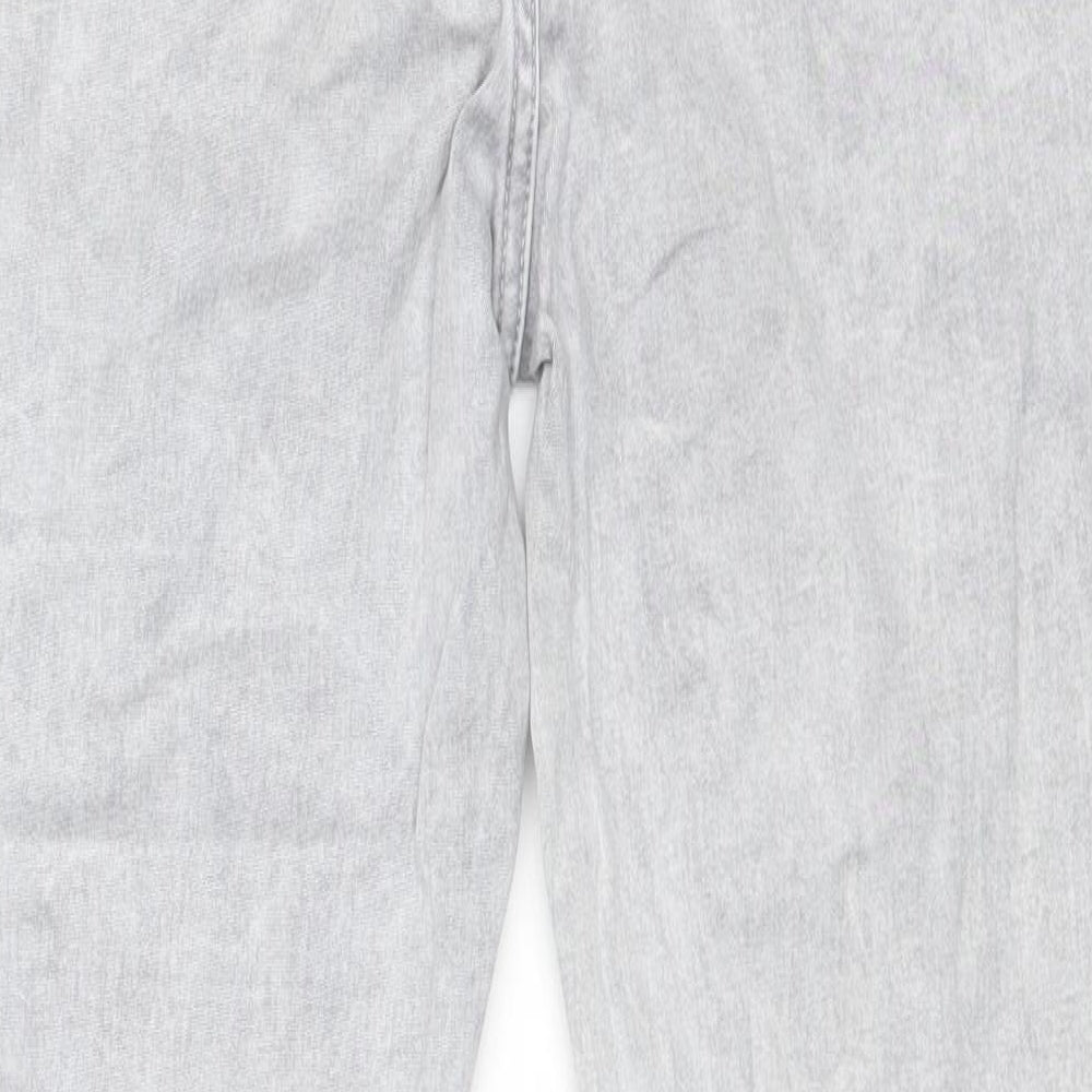New Look Womens Grey Cotton Skinny Jeans Size 12 Regular Zip