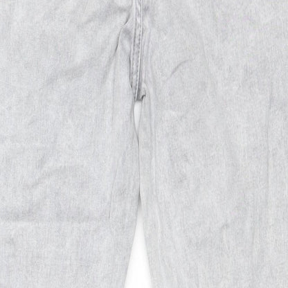 New Look Womens Grey Cotton Skinny Jeans Size 12 Regular Zip