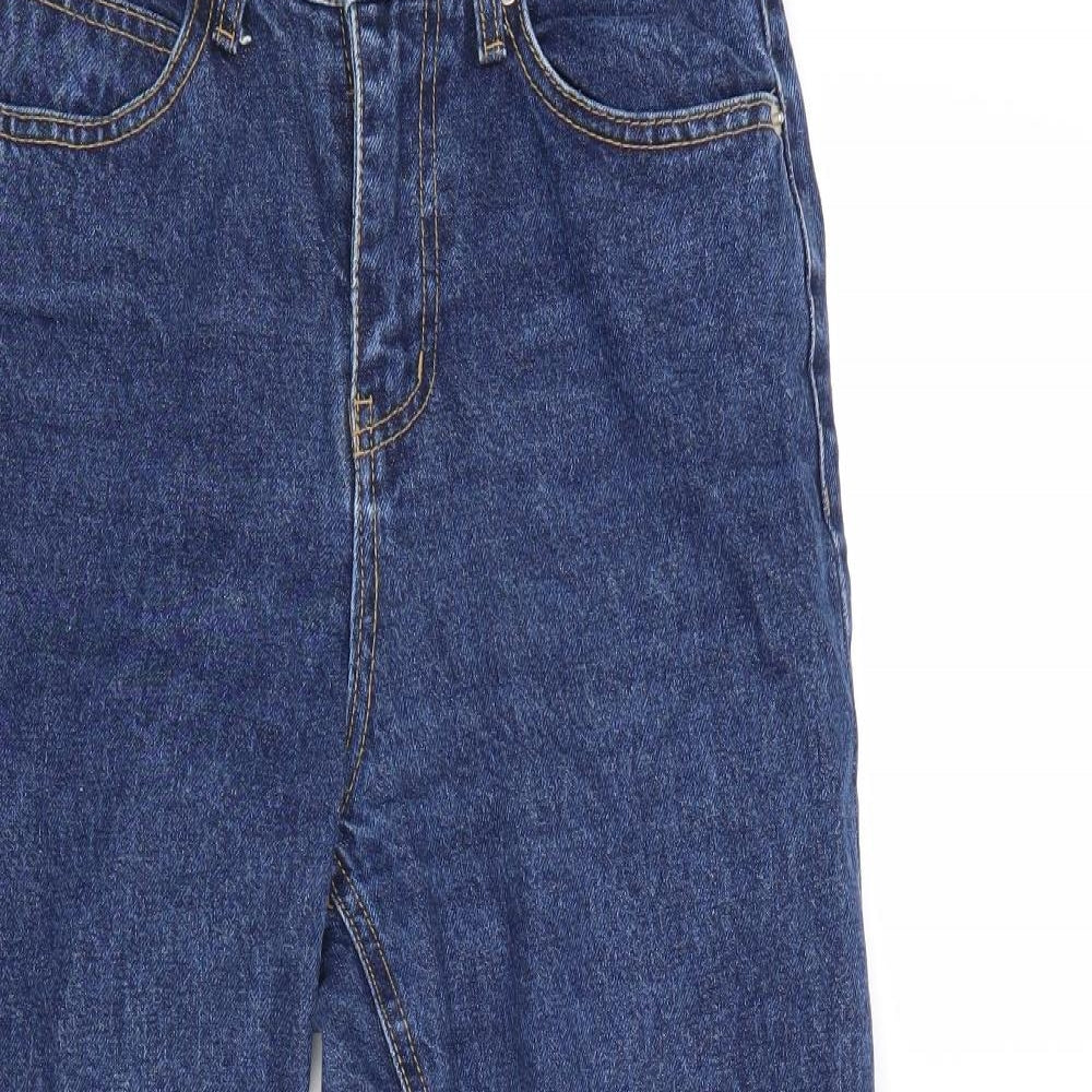 Branda Brenden Womens Blue Cotton Mom Jeans Size 26 in Regular Zip
