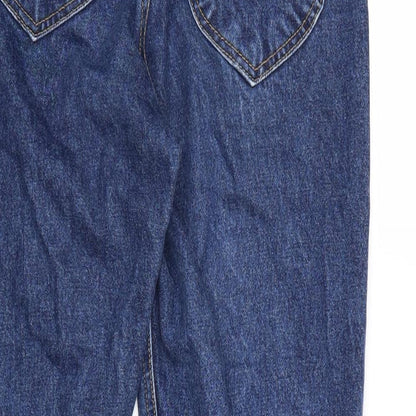Branda Brenden Womens Blue Cotton Mom Jeans Size 26 in Regular Zip