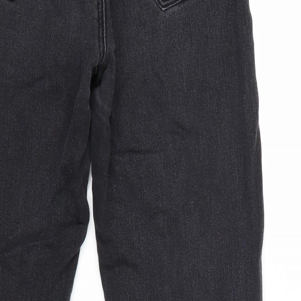Bershka Womens Grey Cotton Skinny Jeans Size 10 Regular Zip