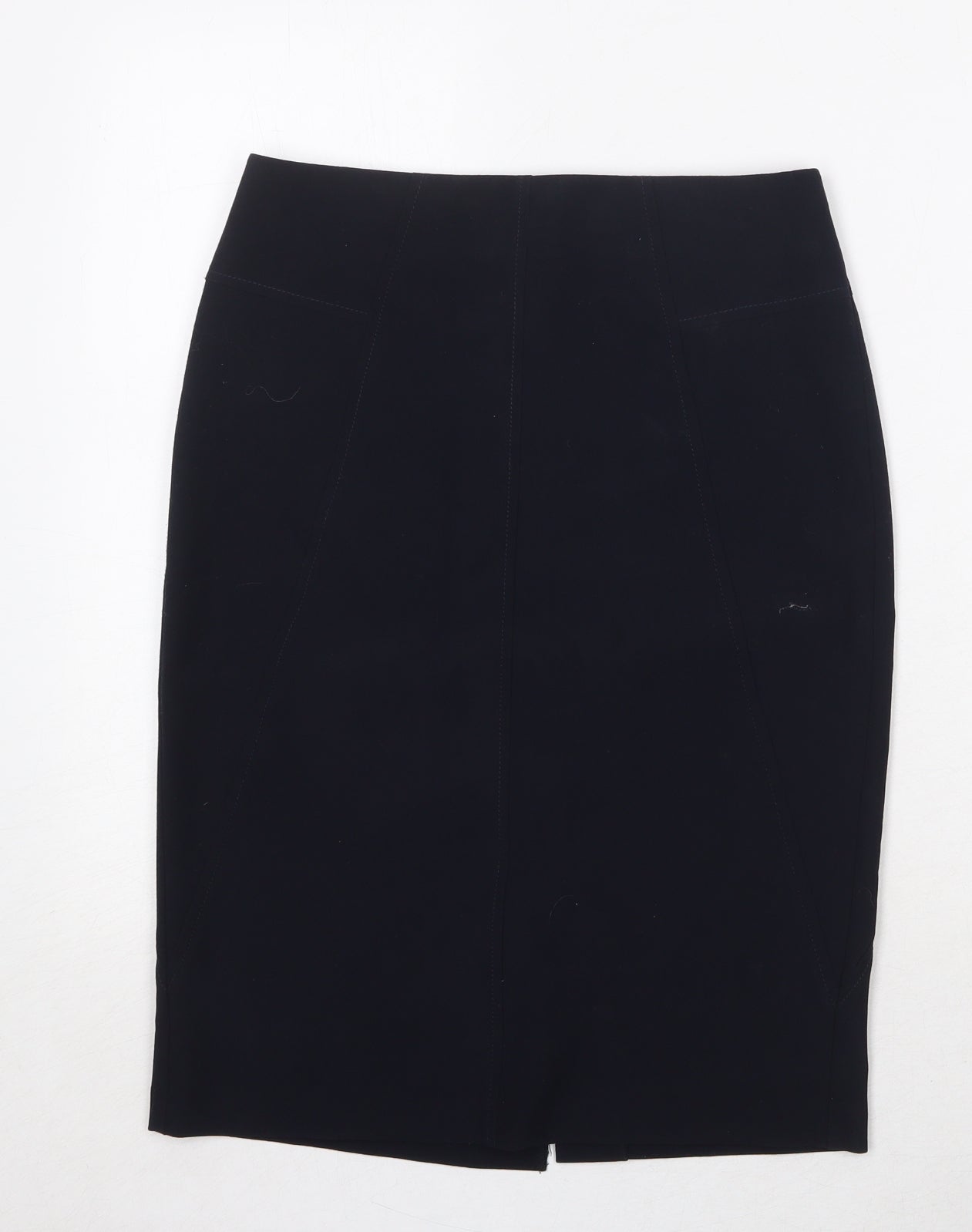 Marks and Spencer Womens Blue Polyester A-Line Skirt Size 8 Zip