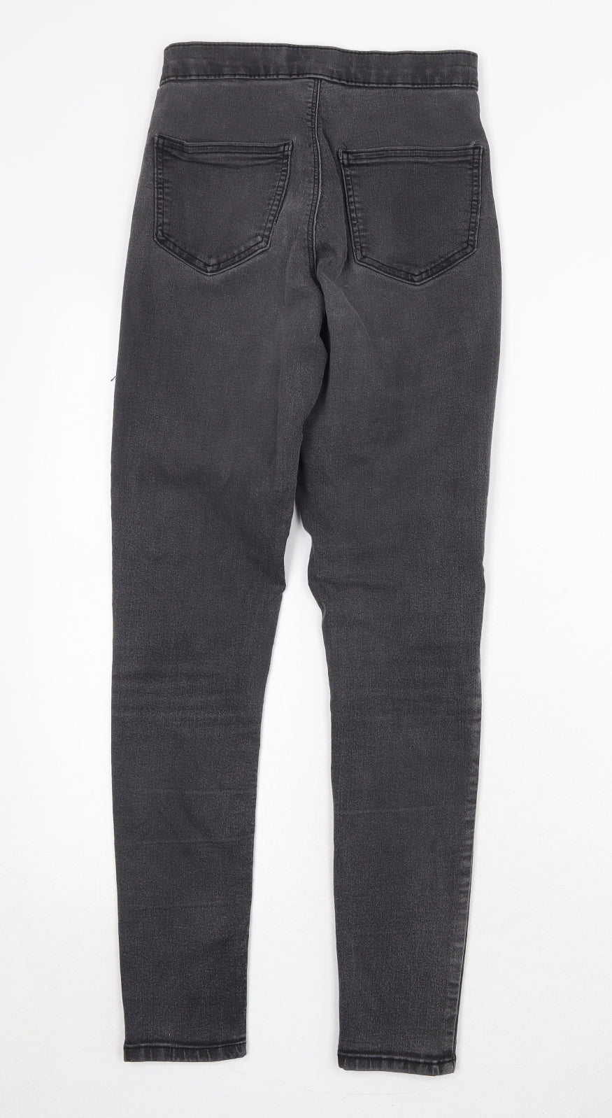 Topshop Womens Black Cotton Skinny Jeans Size 28 in Regular Zip