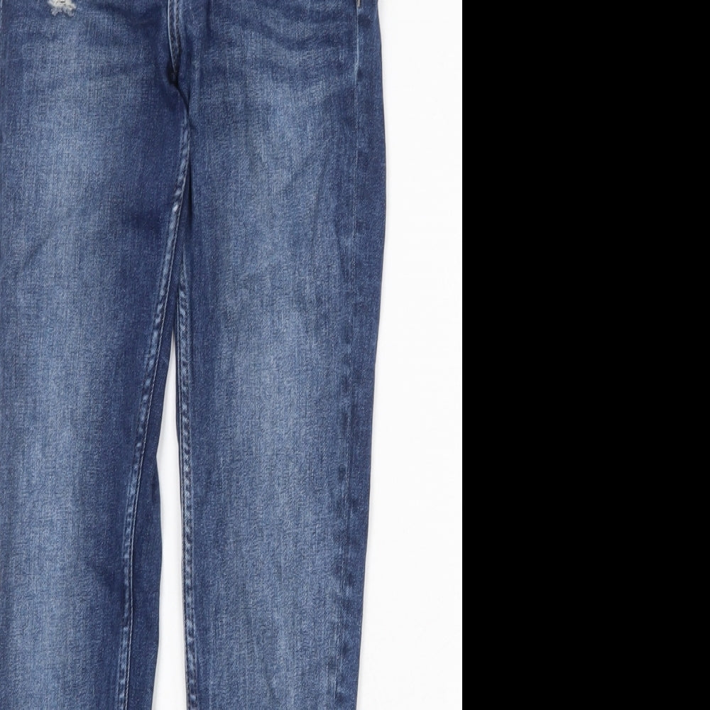 Divided by H&M Womens Blue Cotton Skinny Jeans Size 4 Regular Zip