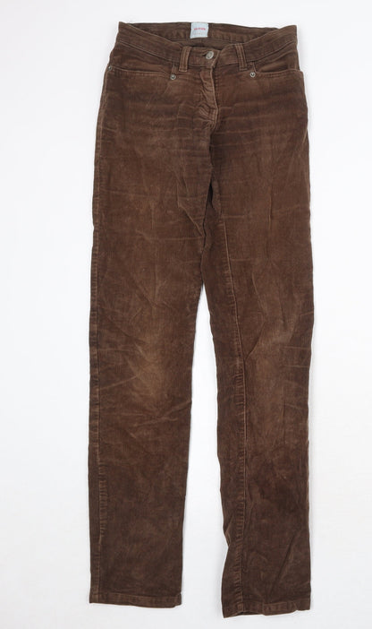 sass & bide Womens Brown Cotton Trousers Size 25 in Regular Zip