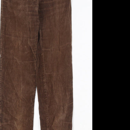 sass & bide Womens Brown Cotton Trousers Size 25 in Regular Zip