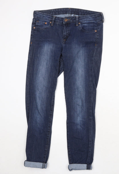 Womens UK Size 31 in H&M Regular Fit Straight Blue Jeans