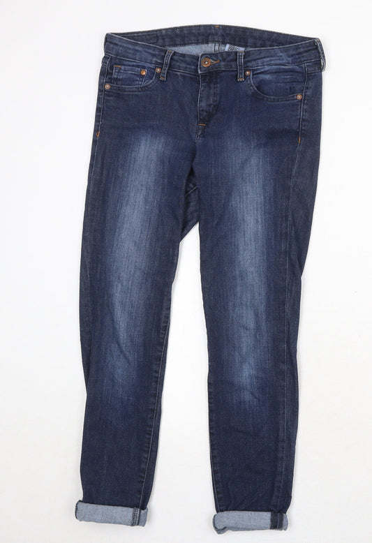 Womens UK Size 31 in H&M Regular Fit Straight Blue Jeans