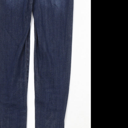 Womens UK Size 31 in H&M Regular Fit Straight Blue Jeans