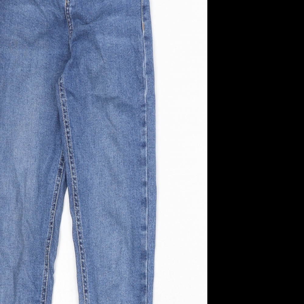 Topshop Womens Blue Cotton Skinny Jeans Size 26 in Regular Zip