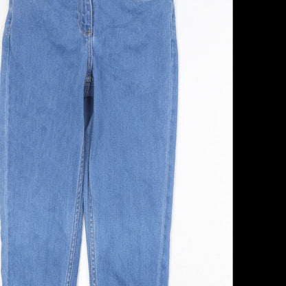 Debenhams Girls Blue Cotton Skinny Jeans Size 10-11 Years Regular Zip