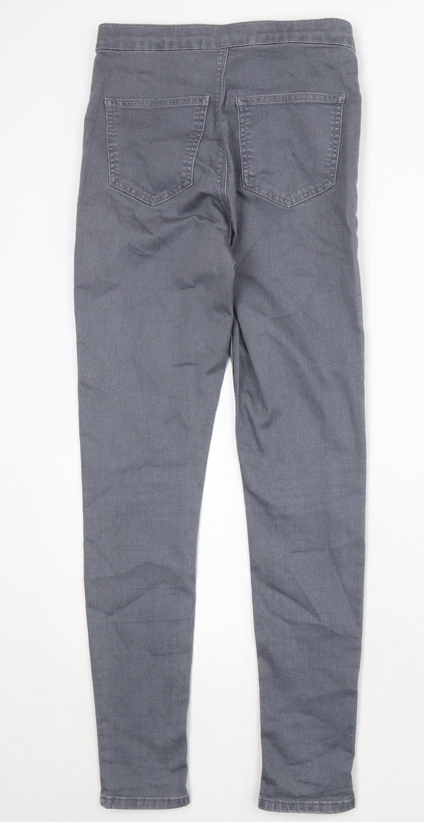 Topshop Womens Grey Cotton Skinny Jeans Size 30 in Regular Zip