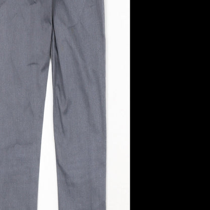 Topshop Womens Grey Cotton Skinny Jeans Size 30 in Regular Zip