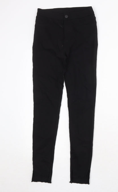 TkStyle Womens Black Cotton Skinny Jeans Size M Regular Zip