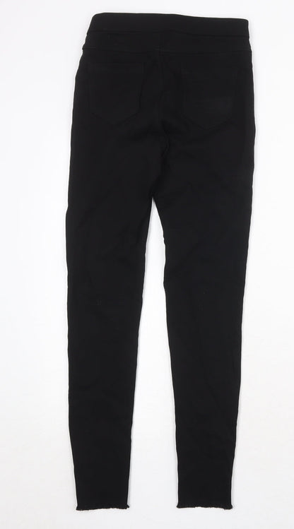 TkStyle Womens Black Cotton Skinny Jeans Size M Regular Zip