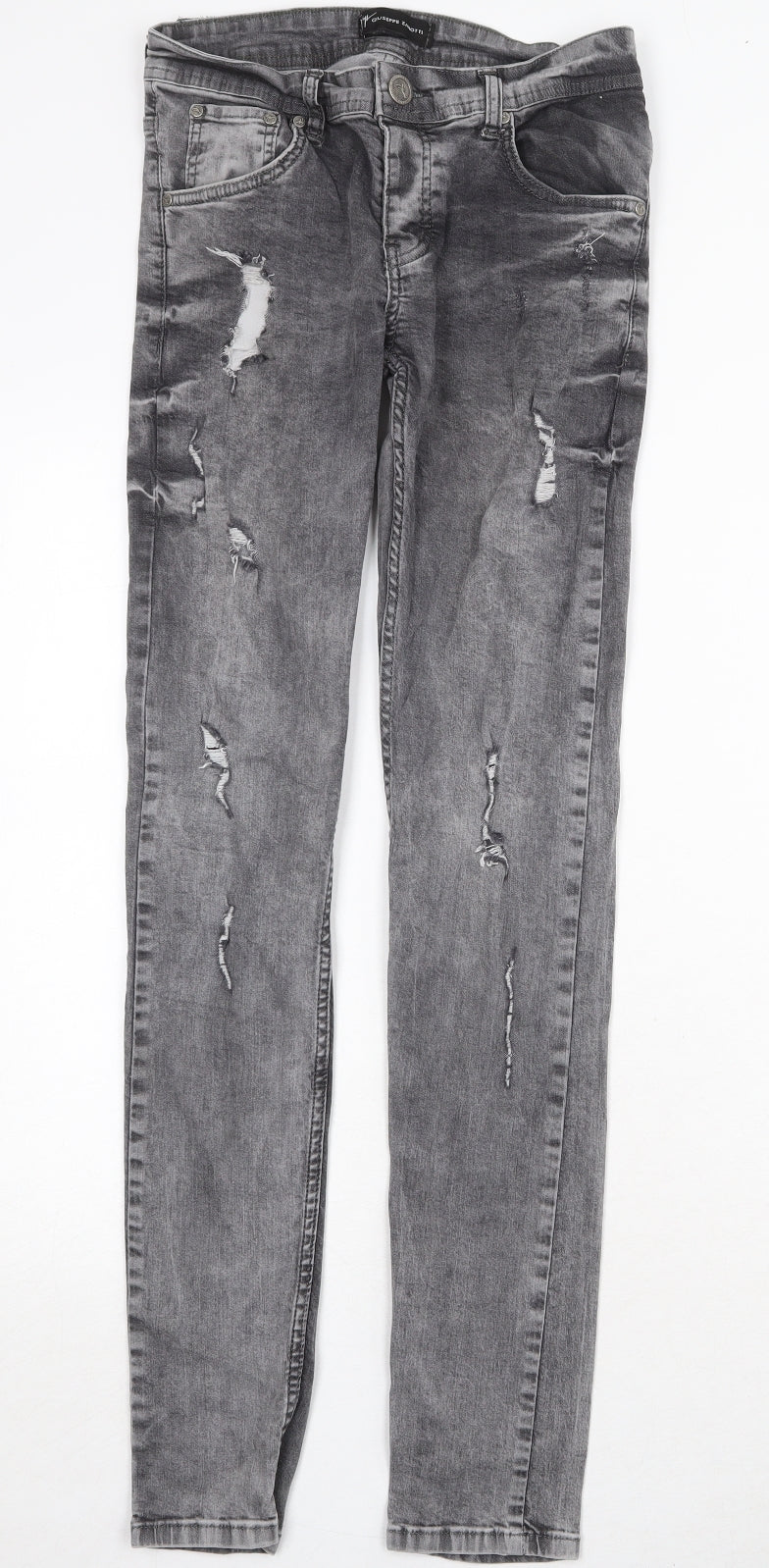 Giseppe Zanoti Womens Grey Cotton Skinny Jeans Size 29 in Regular Zip