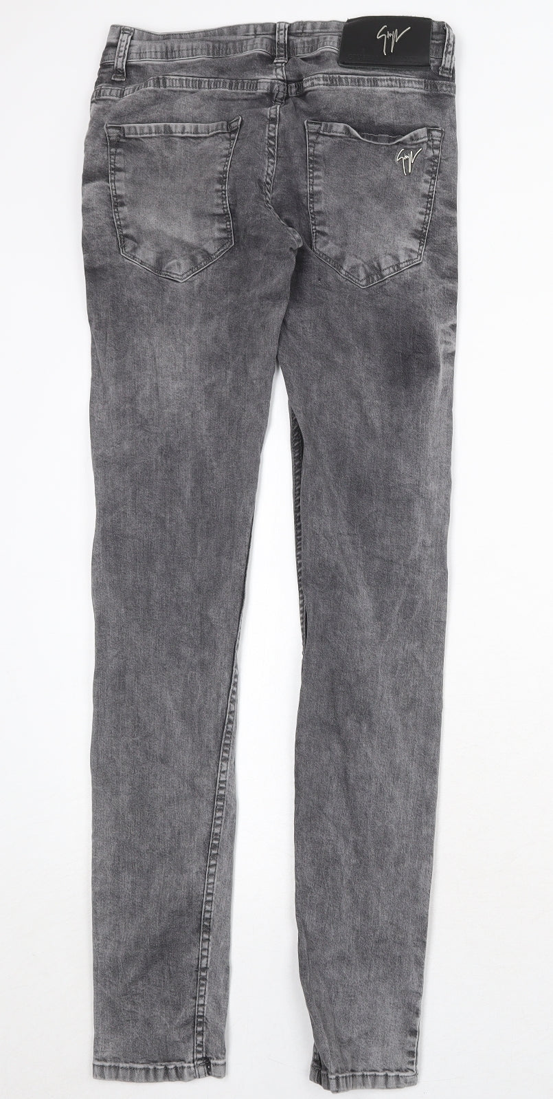 Giseppe Zanoti Womens Grey Cotton Skinny Jeans Size 29 in Regular Zip