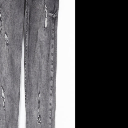 Giseppe Zanoti Womens Grey Cotton Skinny Jeans Size 29 in Regular Zip