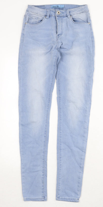 Womens UK Size S Toxik3 Regular Fit Skinny Blue Jeans