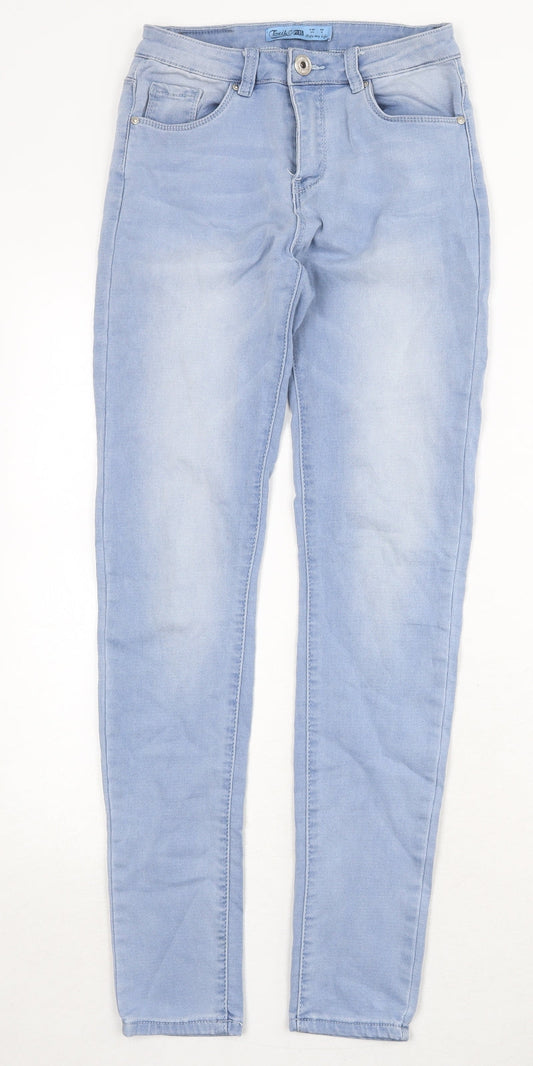 Womens UK Size S Toxik3 Regular Fit Skinny Blue Jeans