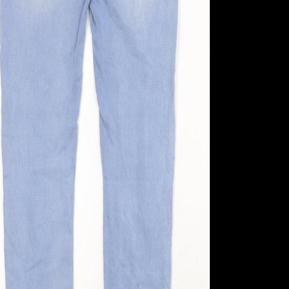 Womens UK Size S Toxik3 Regular Fit Skinny Blue Jeans