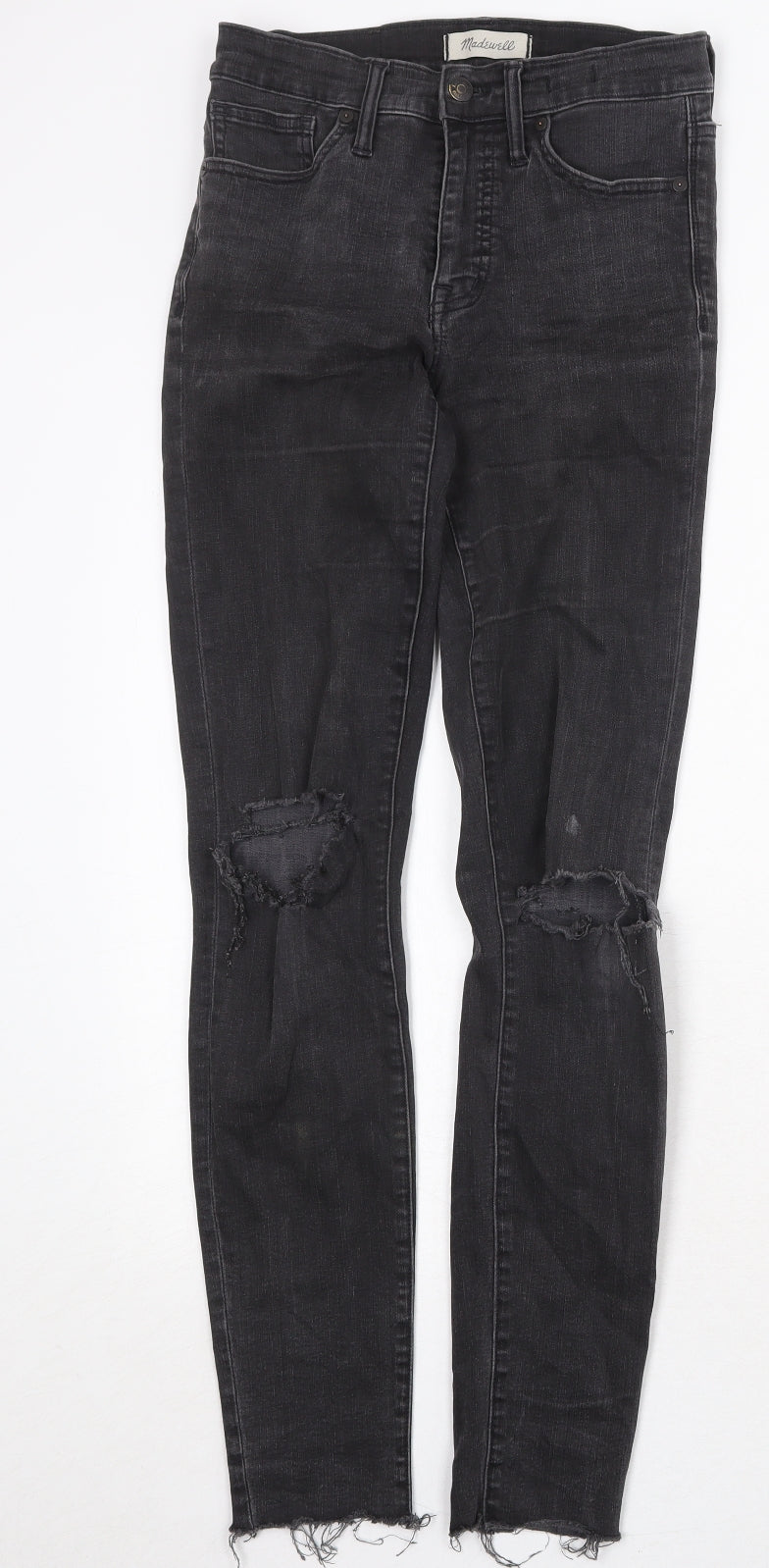 Madwell Womens Black Cotton Skinny Jeans Size 26 in Regular Zip