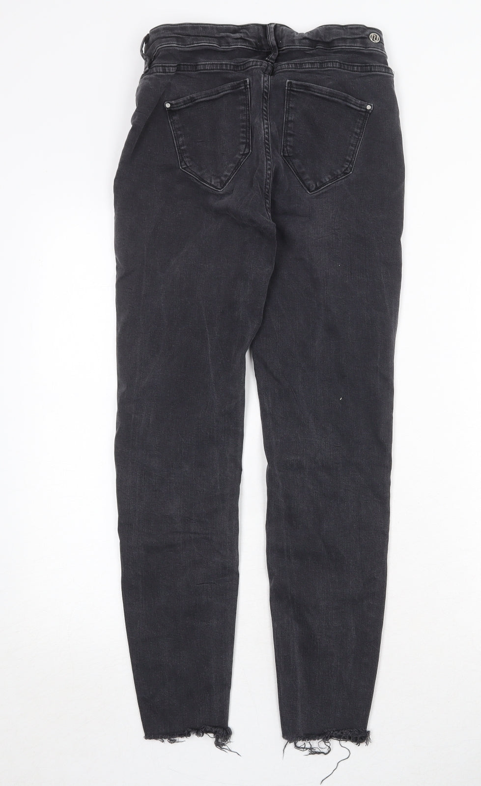 River Island Womens Black Cotton Skinny Jeans Size 26 in Regular Zip