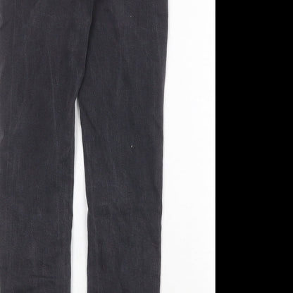 River Island Womens Black Cotton Skinny Jeans Size 26 in Regular Zip