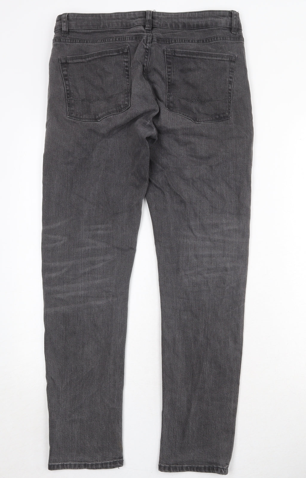 ASOS Mens Grey Cotton Skinny Jeans Size 32 in Regular Zip