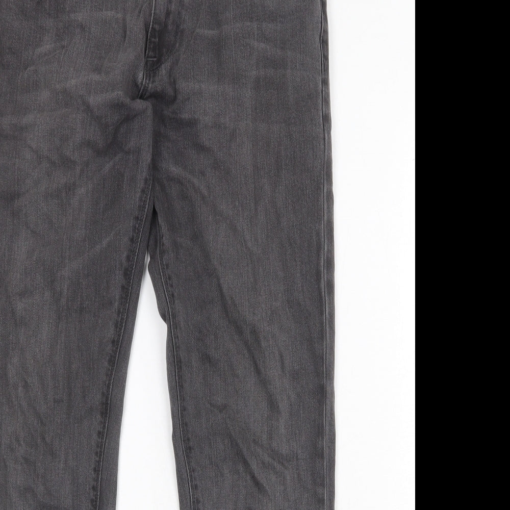 ASOS Mens Grey Cotton Skinny Jeans Size 32 in Regular Zip