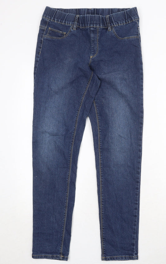 KappAhl Womens Blue Cotton Skinny Jeans Size 12 Regular