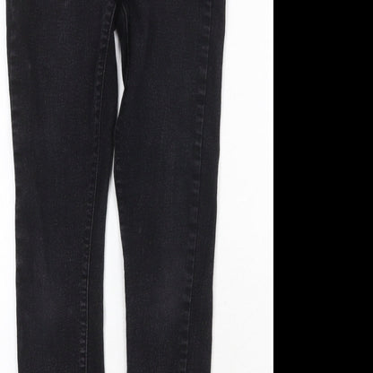 I SAW IT FIRST Womens Black Cotton Skinny Jeans Size 8 Regular Zip