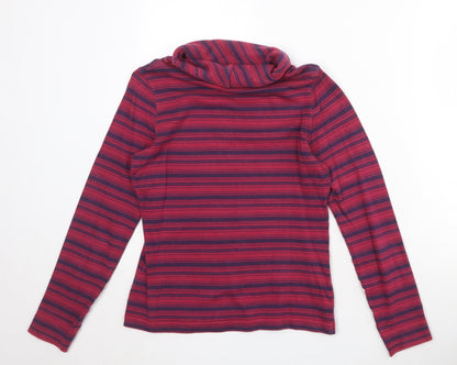 Hawkshead Womens Pink Striped Cotton Pullover Sweatshirt Size 12 Pullover
