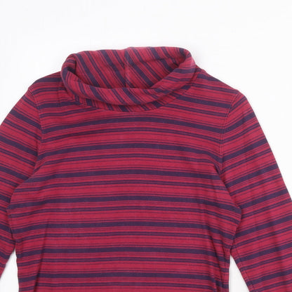 Hawkshead Womens Pink Striped Cotton Pullover Sweatshirt Size 12 Pullover
