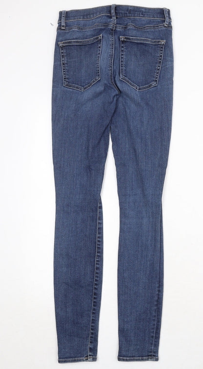 Gap Womens Blue Cotton Skinny Jeans Size 26 in Regular Zip