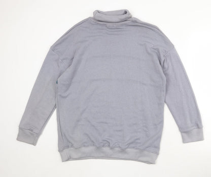 Boohoo Womens Grey Colourblock Cotton Pullover Sweatshirt Size 8 Pullover