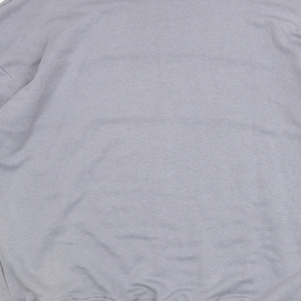 Boohoo Womens Grey Colourblock Cotton Pullover Sweatshirt Size 8 Pullover