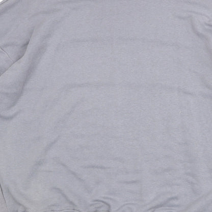 Boohoo Womens Grey Colourblock Cotton Pullover Sweatshirt Size 8 Pullover