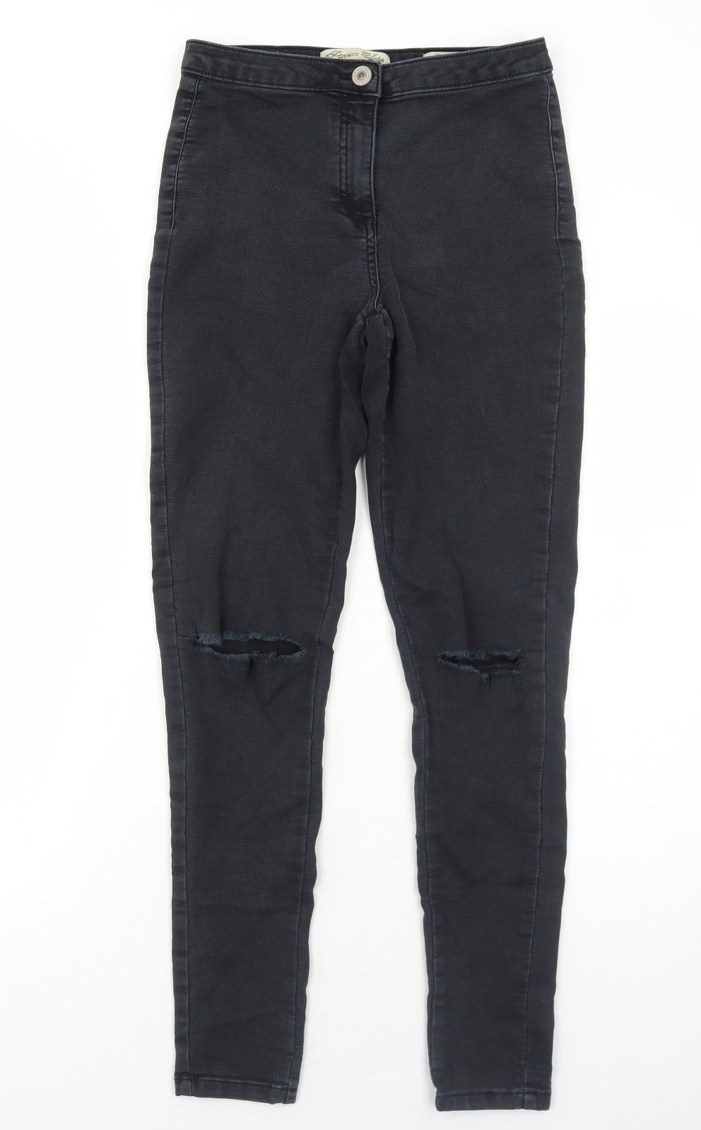 Parisian Collection Womens Black Cotton Skinny Jeans Size 10 Regular Zip