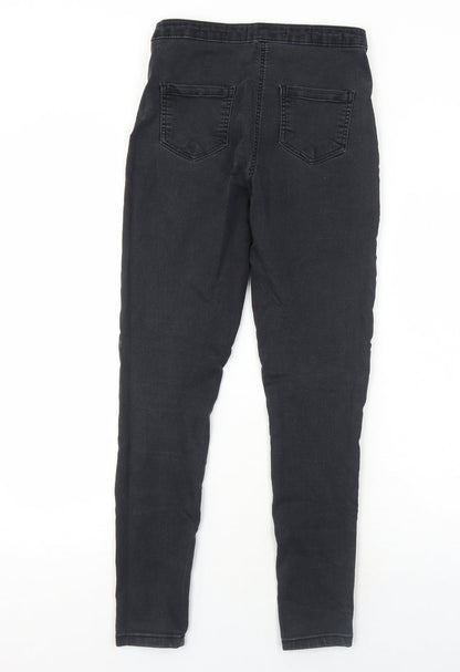 Parisian Collection Womens Black Cotton Skinny Jeans Size 10 Regular Zip