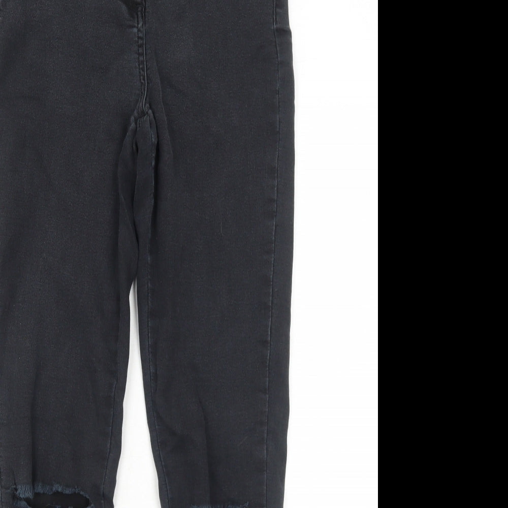 Parisian Collection Womens Black Cotton Skinny Jeans Size 10 Regular Zip