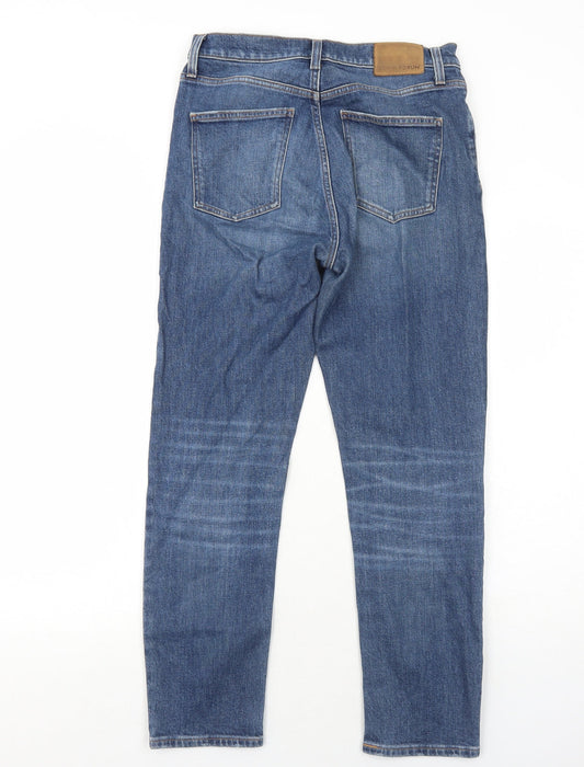 Denim Forum Mens Blue Cotton Straight Jeans Size 28 in Regular Button