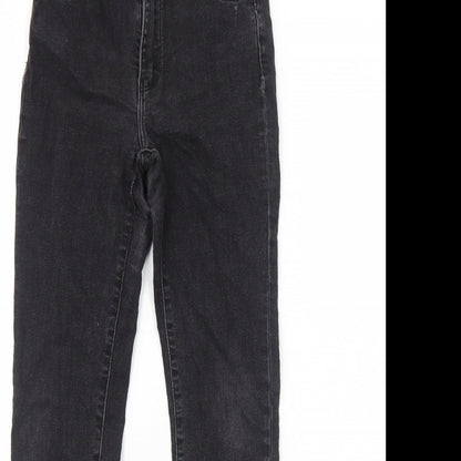 Rollas Womens Black Cotton Skinny Jeans Size 4 Regular Zip