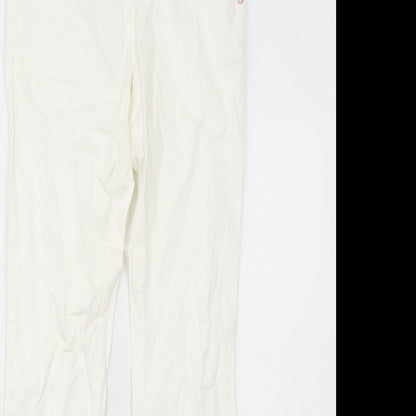 NEXT Womens White Cotton Skinny Jeans Size 6 Regular Zip