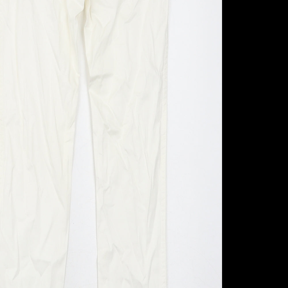 NEXT Womens White Cotton Skinny Jeans Size 6 Regular Zip