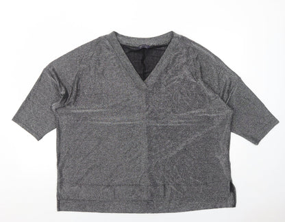 Womens UK Size 20 Marks and Spencer Silver Basic T-Shirt