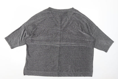 Womens UK Size 20 Marks and Spencer Silver Basic T-Shirt